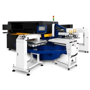 1-Color Oval Screen Printing Machine with 8 Printheads Digital Textile T-Shirt Printer