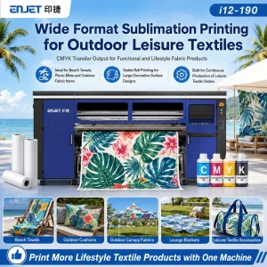 1.9m 12-Head Large Format Dye Sublimation T-Shirt and Digital Fabric Printer