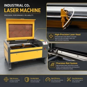 100w 80w 9060 900x600mm Ruida Wood Acrylic MDF Plywood Leather Metal Credit Card CO2 Laser Engraving Cutting Machine