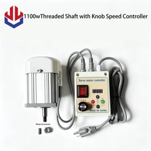 110V 1100W Variable-Speed Servo Motor Set, 15mm, for 2×72 Belt Grinders, Knife Making, Wood and Metal Polishing, and Sewing Machines