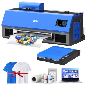 13 Inch XP600 DTF Printer 33 cm Roll DTF Printing Machine with Oven Drying for Textile T-Shirts