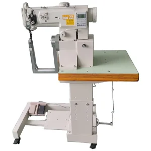 1341S Heavy-Duty Cylinder-Bed Industrial Sewing Machine with 180° Rotating Roller Feed, 750W Motor, 1600 SPM, 15mm Capacity