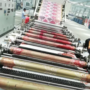 15-Color 320 cm Rotary Screen Printing Machine for Blankets and Carpets
