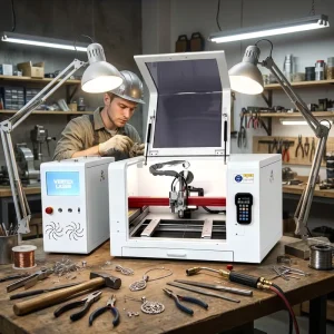 1500W Mini 4040 Fiber Laser Cutting Machine with Servo Drive and Hybrid Motor for Thick Plate Cutting