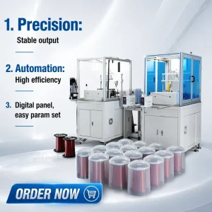 150MM Center Height Brushless Motor Winding Machine PLC Motor Control Stator Winding Patented 3KW 100kg Load Capacity