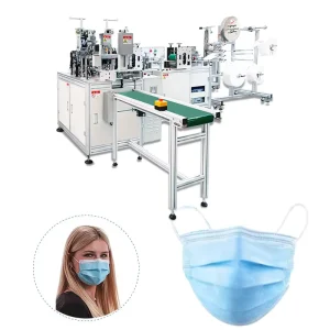 150pcs/min High-Speed Surgical 3-Ply Nonwoven Disposable Flat Face Mask Making Machine