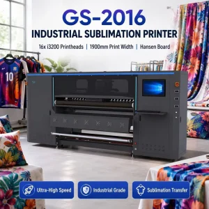 16-Head I3200 Sublimation Inkjet Printer for Polyester Fabric, Curtains and Home Decor