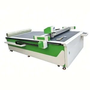 1630S Dual Drive Oscillating Knife Cutter Semi Full Auto Feed Custom Bed for Fabric Leather Packaging Cutting
