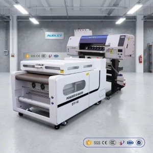2 Heads I3200 A1 60cm DTF Printer with Mesh Belt Automatic Powder Feeding Shaker Machine for Textile Transfer Printing
