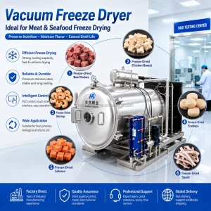 20m² Freeze Dryer for Strawberry Lemon Slices Ready-to-Eat Meals Vacuum Lyophilizer Industrial Drying Equipment