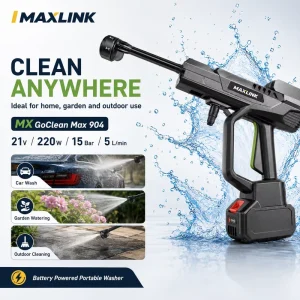 21V Brushless Battery-Powered Portable Car Washer Cleaning Kit for Home, Garden, and Outdoor Use