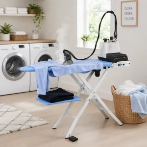 Industrial Laundry Ironing Machine 220V Steam Ironing Table Electric for Hotel Dry Cleaning Shop Clothing