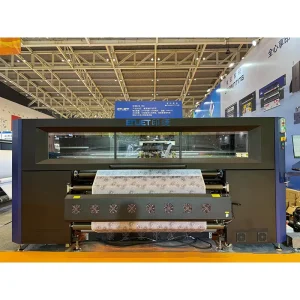 24-Head 1900mm Large-Format Digital Fabric Sublimation Printer I3200 with Heat Press for T-shirts