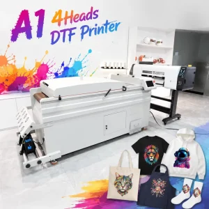 24 Inch 4-Head DTF Printer with Powder Shaker and Dryer for Custom Garment and Textile Printing