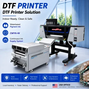 24 Inch Digital Textile Printer with 2 Heads for T-shirt Printing Machine All in One DTF Printer 60cm Printing Machine