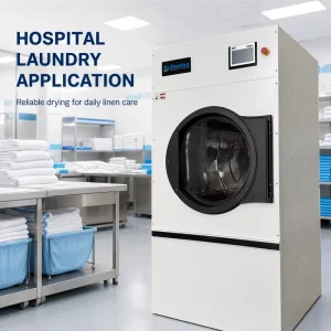 25kg Fully Automatic Commercial Tumble Dryer Electric Natural Gas LPG Heated for Hotel Laundromat