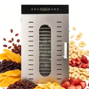 304 Stainless Steel Electric 20-Layer Food Dehydrator for Vegetables Fruit Meat and Pet Food Household Commercial