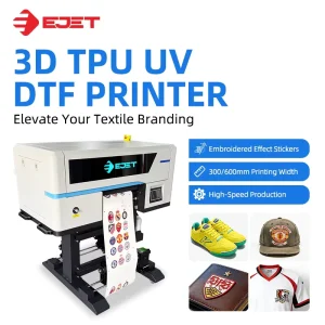 30cm TPU 3D UV DTF Ink Printer Machine Custom Badge UV Textile Printer