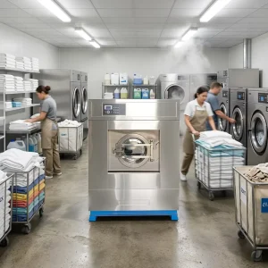 30kg Fully Automatic Industrial Wool Washing Machine Front Loading Washer Extractor Commercial Laundry Equipment 380V