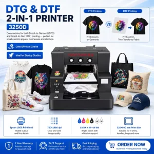 3250D A3 DTF DTG Printer L805 32x50cm T-Shirt Printer Direct-to-Garment PET Film Transfer Machine Custom Apparel