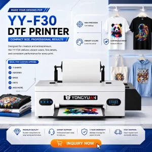 330mm DTF Printer YY-F30 Digital Textile Printing Machine 2880dpi for Garments