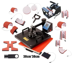 38 x 38 cm 15-in-1 Manual T-Shirt Heat Transfer Press Machine Flatbed Printer