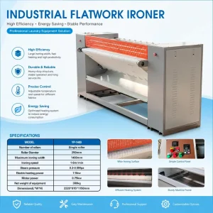 380kg Electric Gas or Steam Industrial Ironing Machine for Airlines Hotels Chain Stores Hospitals and Laundries