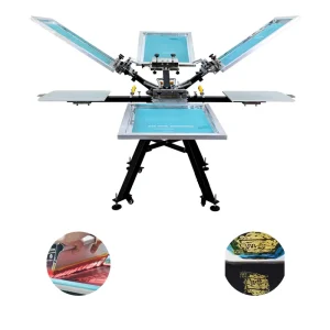 4/6 Color 4/6 Station Manual Screen Printing Machine for Textile Garment Printing