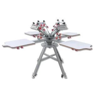 4-Color 4-Station Textile Screen Printing Machine for T-Shirts