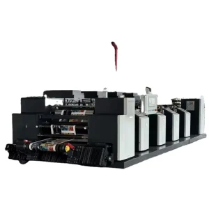 4-Color Automatic Flexographic Flatbed Printer, 150 m/min, for Labels, Paper and Plastic Film