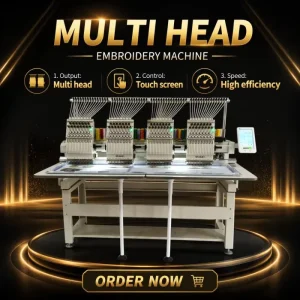 4-Head 15-Needle Embroidery Machine for Towels Clothing T-Shirts Caps and Hats