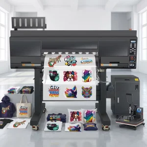 4-Head I3200 24-Inch 60cm Inkjet DTF Printer with Powder Shaker for T-Shirt Transfers