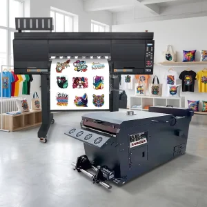 4-Head I3200 60cm Industrial DTF Printer with Automatic Powder Shaker Dryer
