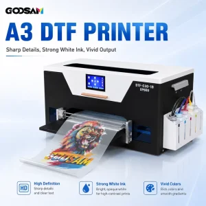 5 Color XP600 A3 DTF Pigment Ink Printer Good Price 30cm Roll T-Shirt DTF Printing Machine for Small Business