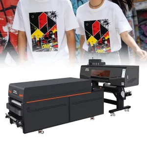 5-Head 60cm DTF Textile Printer with I3200 Print Heads, Automatic CMYK+White Pigment Ink, Roll-to-Roll Flatbed