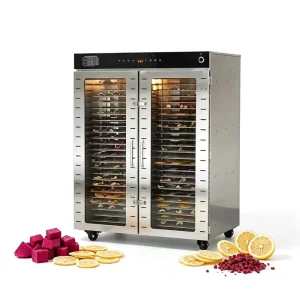 50-Tray Stainless Steel Meat Dehydrator, 2 Compartments, Fruit and Vegetable Drying