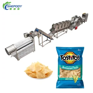 500kg/h Corn Chips Frying Production Line SUS304 Multifunctional Prawn Cracker Frying Machine Line