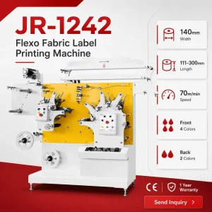 6-Color Flexo Ribbon Label Printing Machine JR-1242 for Nylon Fabric Garment Tags