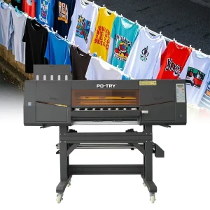60CM I3200 Digital Inkjet Water-Based Ink Roll-to-Roll Pet Film DTF Printer, 2/4/5 Heads, No Cutting, White Pigment Ink