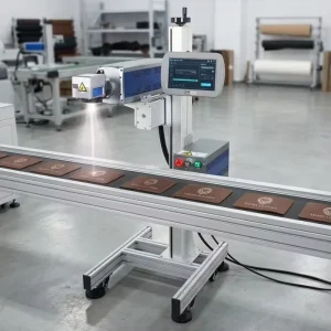 60W/30W RF Metal Tube CO2 Flying Laser Marking Machine for Plastic, Wood and Leather Coding
