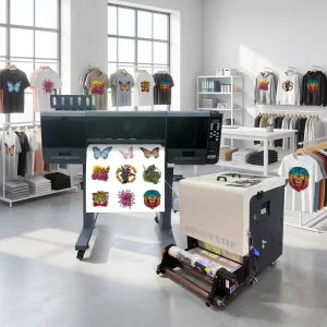 60cm 2-Head I3200 A1 DTF Printer with Powder Shaker Dryer for Small Business