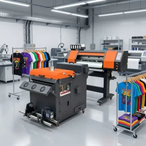 60cm A1 24″ DTF Printer with Automatic Shaker Dryer for Textile Printing