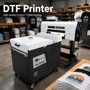 60cm A1 DTF Printer with i3200 and XP600 Printheads for High-Speed Custom T-Shirt Transfer Printing