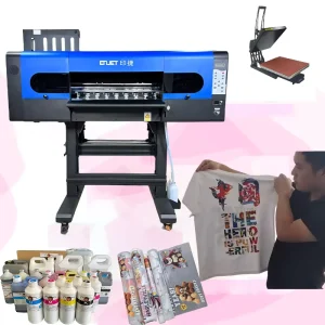 60cm DTF/DTG Roll Direct-to-Garment PET Film Printer, Automatic Digital T-Shirt Printing Machine