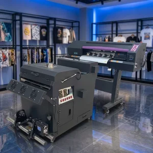60cm DTF Printer with Dual XP600 Heads and Powder Shaker for T-Shirts and Garments