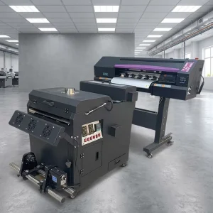 60cm DTF Printing Machine with Two XP600 Printheads and Integrated Powder Shaker for Apparel Decoration