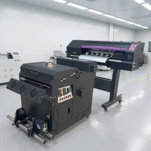 610mm Roll-to-Roll DTF Printer with Dual XP600 Printheads and Automatic Powder Shaker for Textile Printing