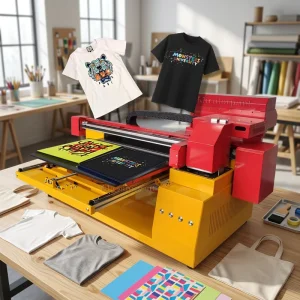 6560 2 or 4 Work Position A2 DTG Cotton Fabric Textile Printer Machine