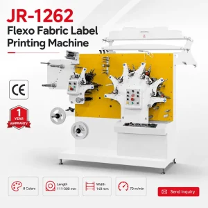 70 m/min 8-Color Flexographic Fabric Label Printing Machine for Textile Ribbon and Clothing Care Labels