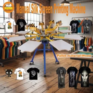 8 Color 8 Station Rotary Fabric Screen Printing Machine for T-Shirts
